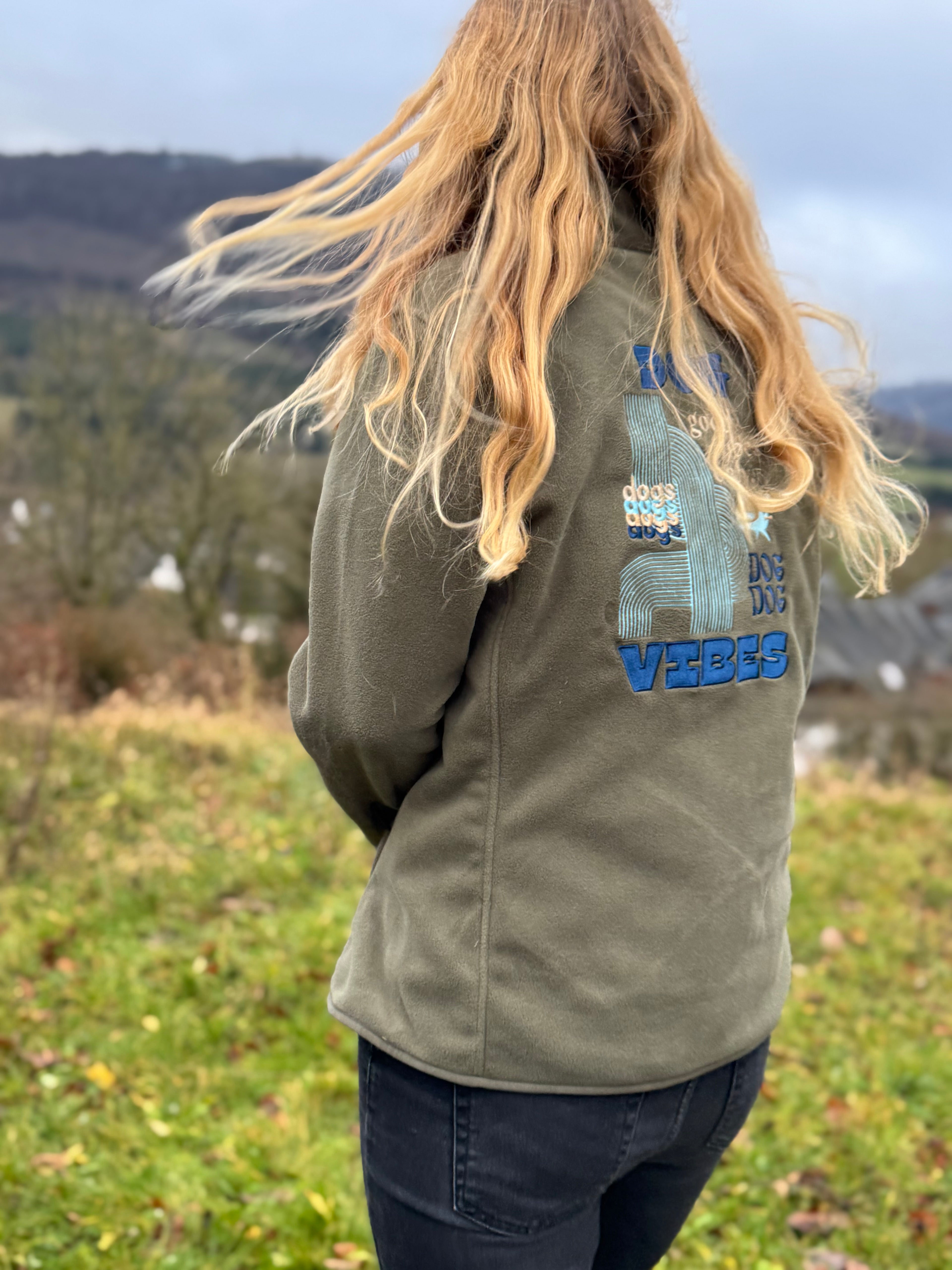 Dog vibes- fleece Jacke - LieblingsHaustier
