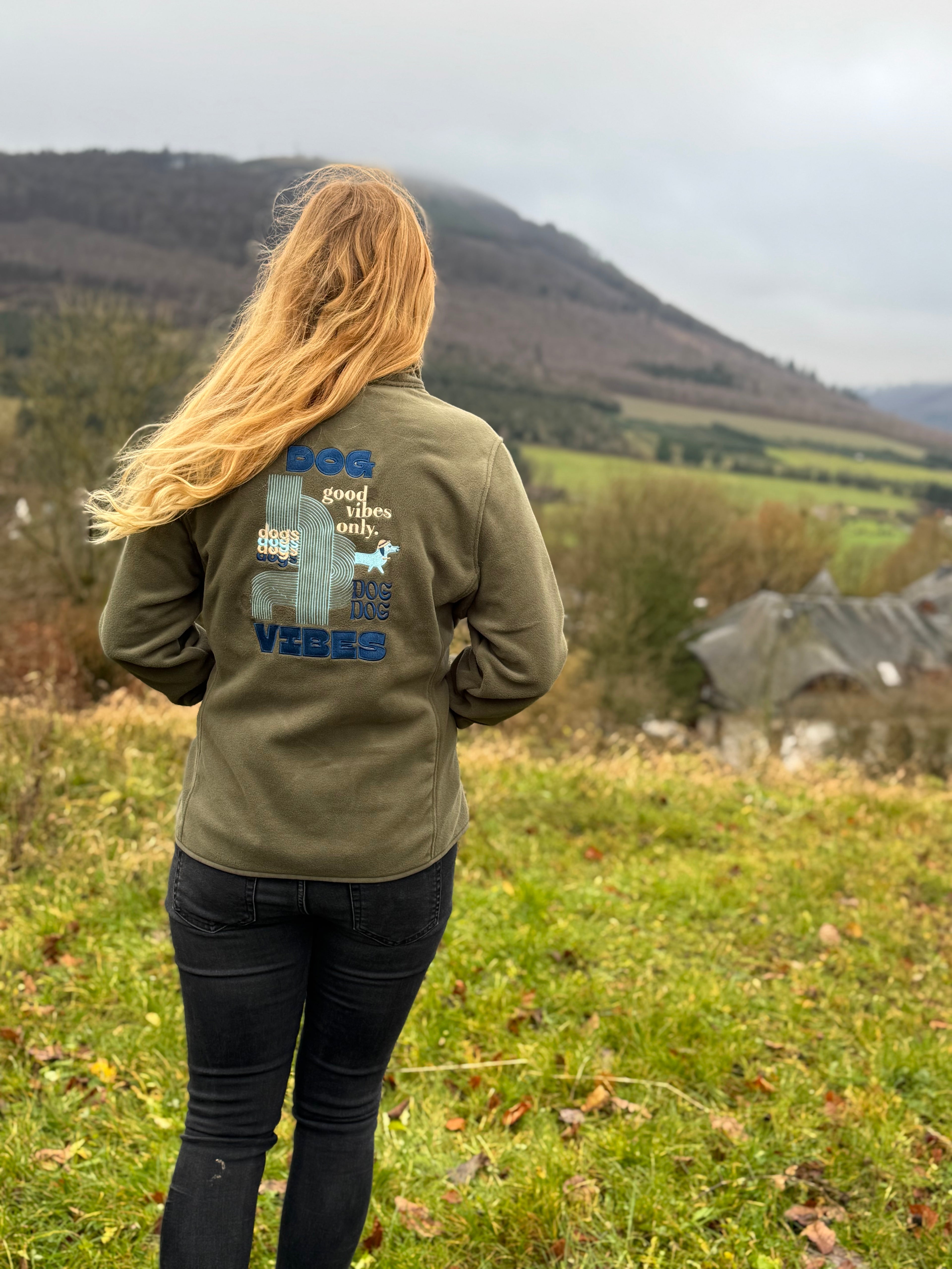 Dog vibes- fleece Jacke - LieblingsHaustier