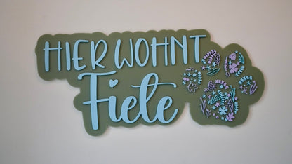 Willkommensschild - Personalisiert - LieblingsHaustier