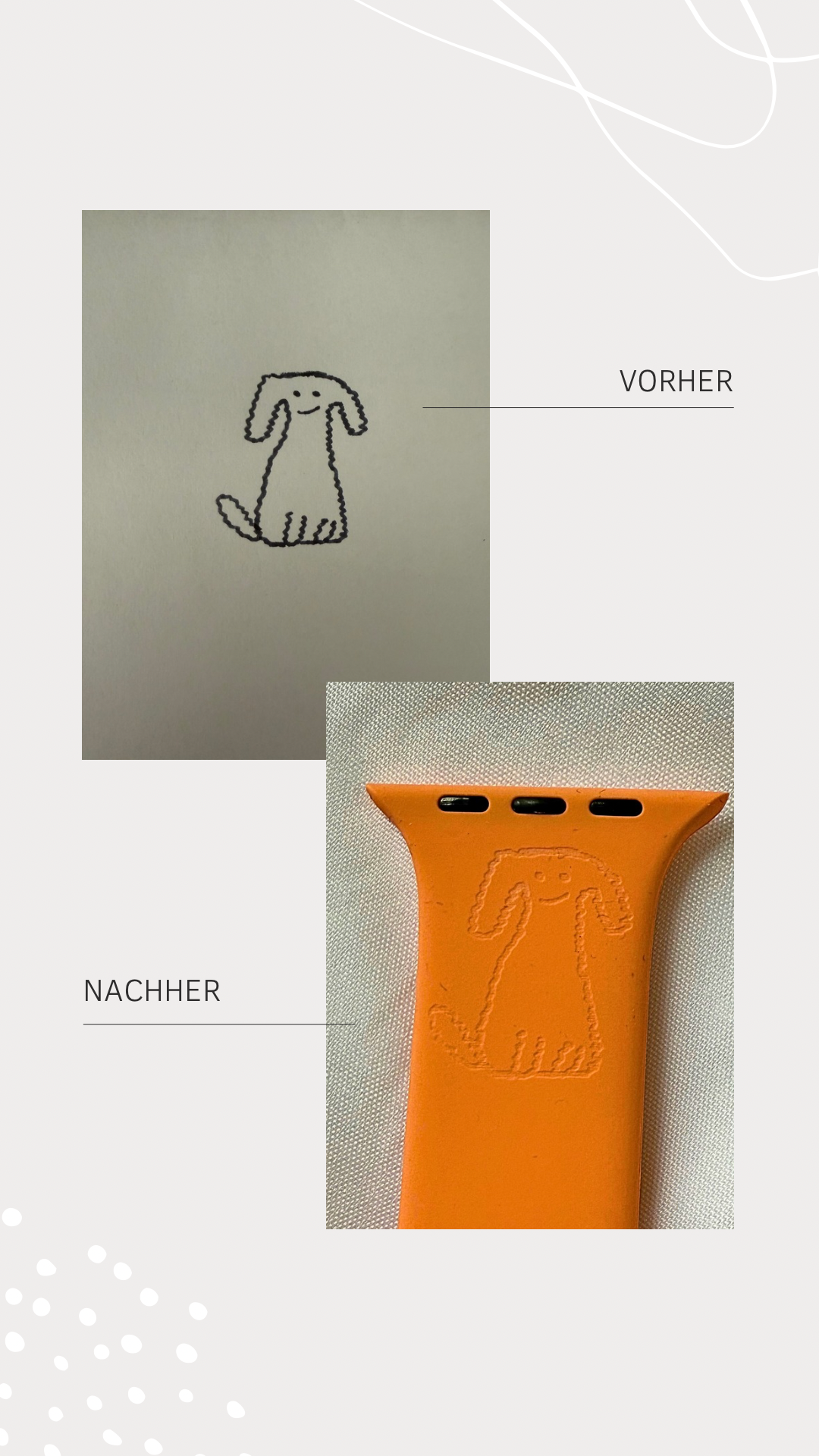 Personalisiertes Silikon-Armband – kompatibel mit Apple Watch