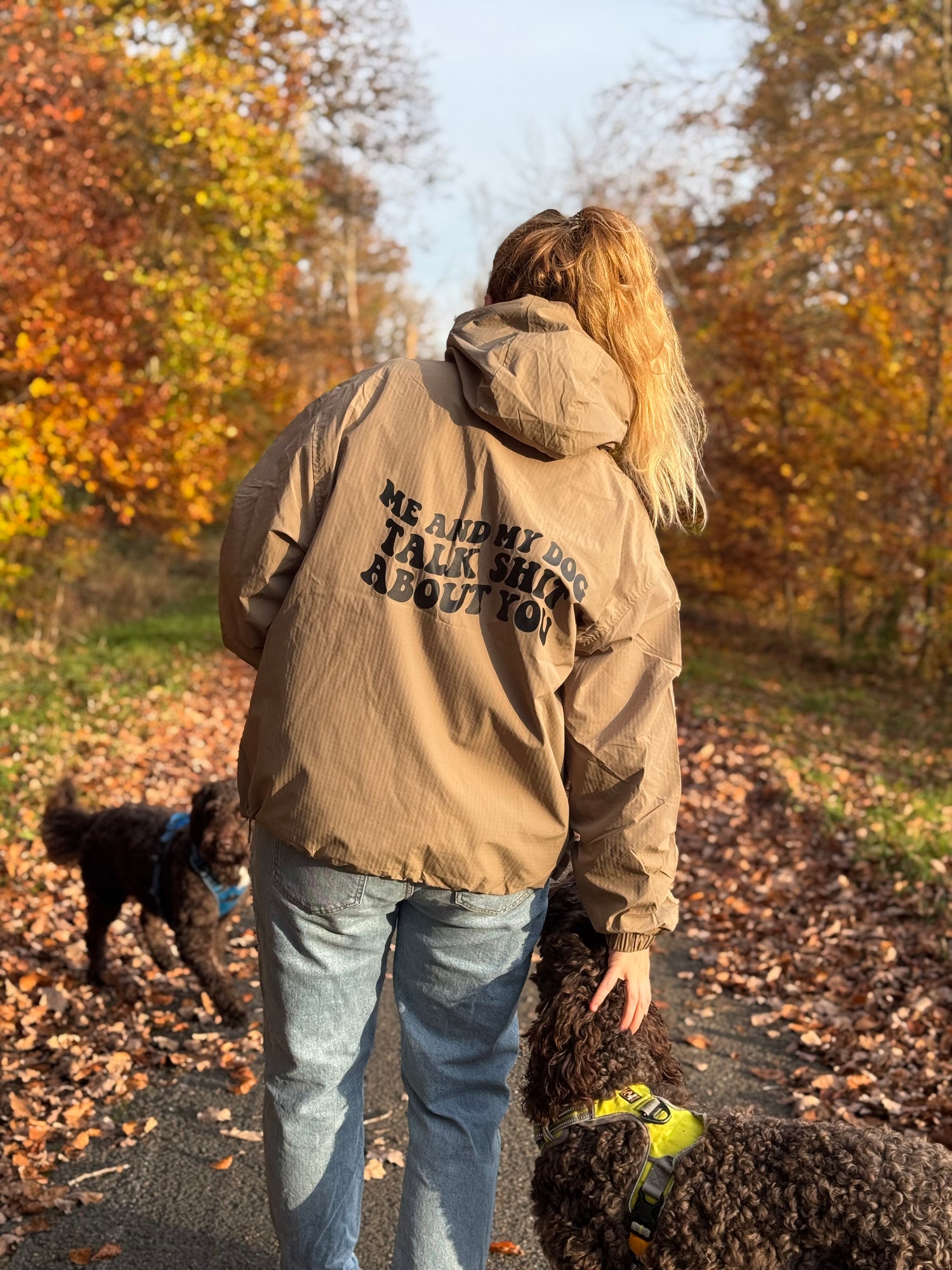 Me and my dog -windbreaker sand - LieblingsHaustier