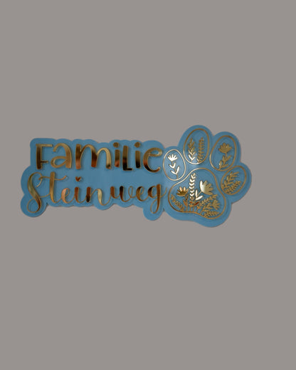 Familienschild- Personalisierbar - LieblingsHaustier