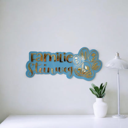 Familienschild- Personalisierbar - LieblingsHaustier