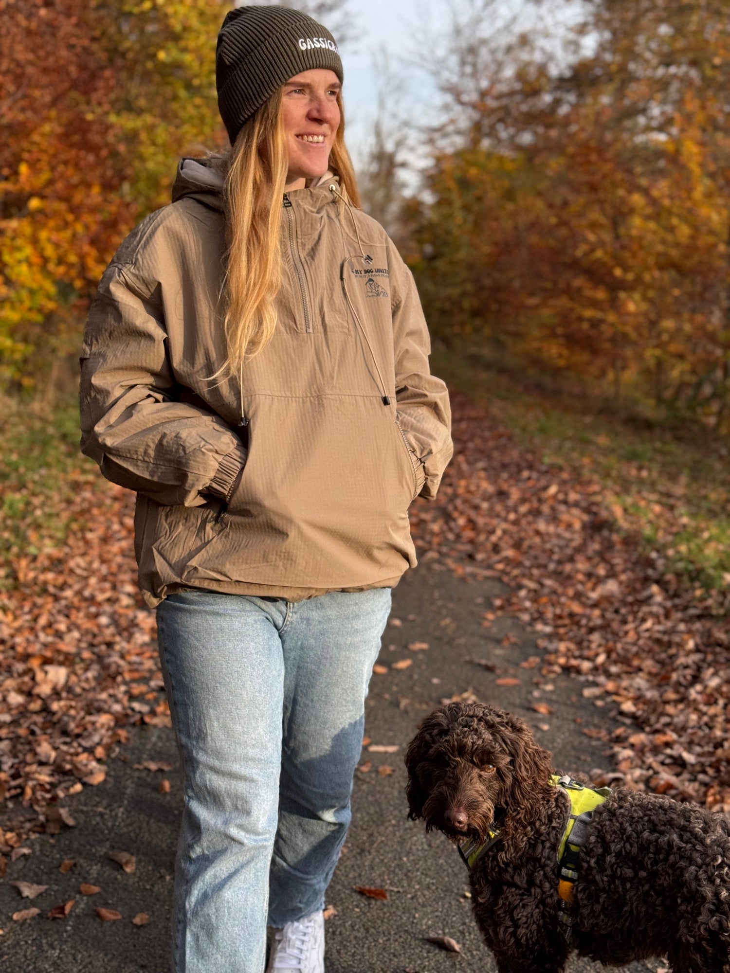Me and my dog -windbreaker sand - LieblingsHaustier